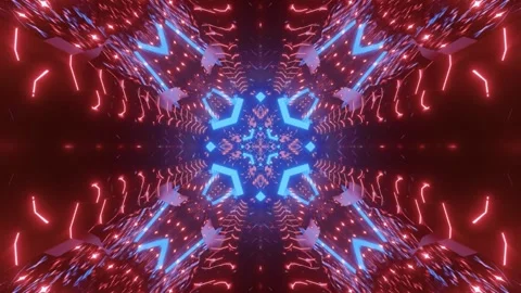 Dynamic tunnel with reflective walls 3d illustration Stock Footage 160816774