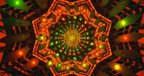 Dynamic tunnel video loop creates mesmerizing visual experience with vibran.. Stock Footage 318610238