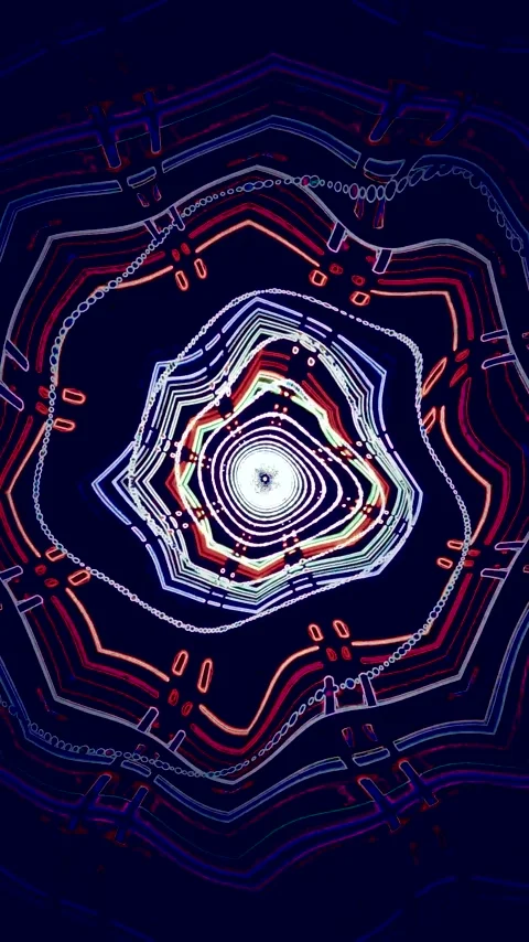Dynamic tunnel video loop creates a seamless visual experience with vibrant.. Video stock 321265527