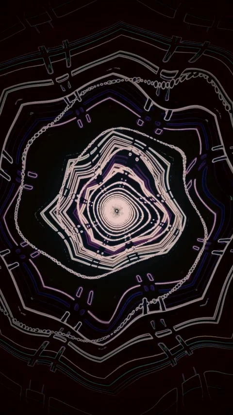 Dynamic tunnel video loop creates mesmerizing visuals for screensaver enjoy.. Stock-Footage 321565688