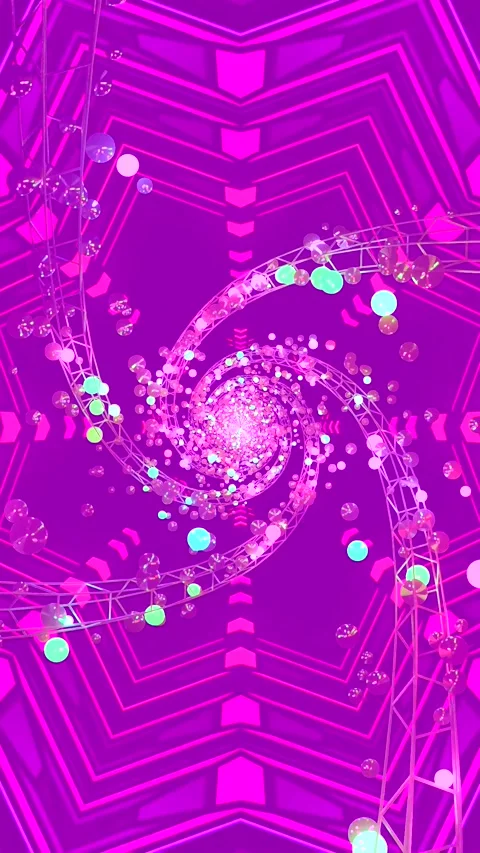 Dynamic tunnel video loop creating a mesmerizing visual experienc Stock Footage 318178047