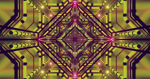 Dynamic tunnel video loop creating a vibrant seamless experience for screen.. Stock Footage 319433684