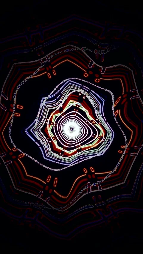 Dynamic tunnel video loop creating mesmerizing visual effects and seamless .. Stock Footage 321267209