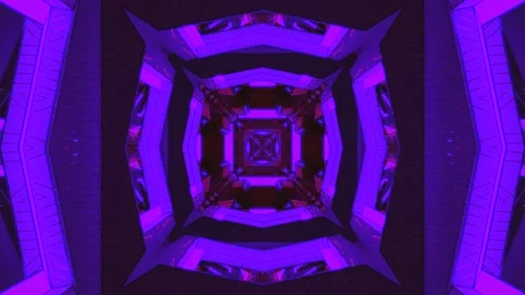 Dynamic tunnel video loop display showcasing vivid colors and shapes in a s.. Stock Footage 318933908