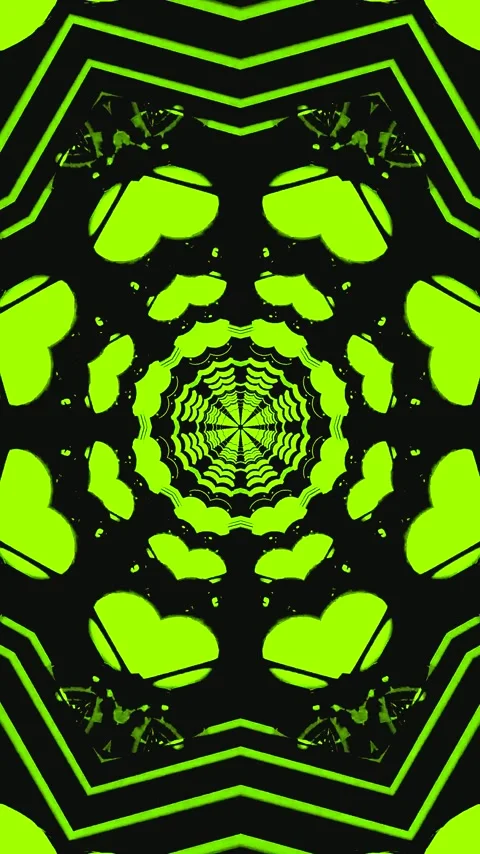 Dynamic tunnel video loop featuring vibrant green and black patterns for im.. Stock Footage 321268181