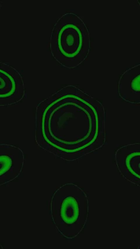 Dynamic tunnel video loop flows with vibrant green patterns Video stock 321266570