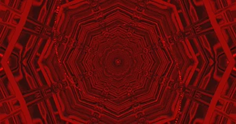 Dynamic tunnel video loop screensaver in vibrant red hues creates an immers.. Stock Footage 319415550