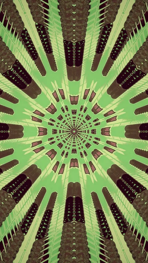 Dynamic tunnel video loop showcases abstract patterns in vibrant green and .. Stock Footage 320358590