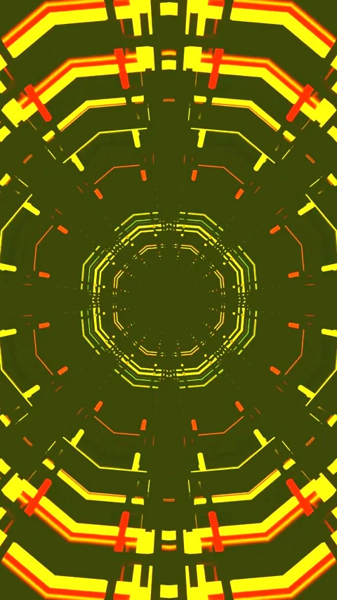 Dynamic tunnel video loop showcases vibrant colors and shapes in a seamless.. Stock Footage 321564212