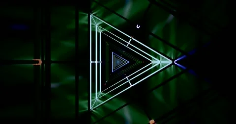 Dynamic tunnel video loop showcasing seamless geometric patterns Stock Footage 318174490