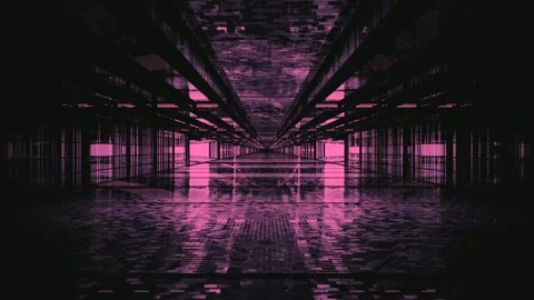 Dynamic tunnel video loop showcasing a vibrant pink design with seamless an.. Stock Footage 319419750