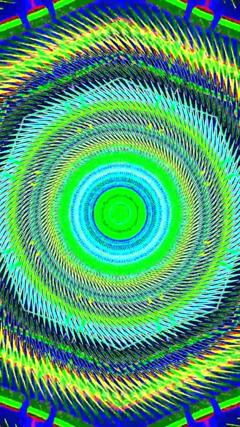 Dynamic tunnel video loop showcasing vibrant colors and geometric patterns .. Stock Footage 321570825