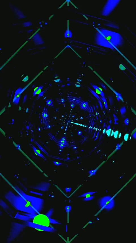 Dynamic tunnel video loop showcasing vibrant colors and seamless motion eff.. Stock Footage 321571924