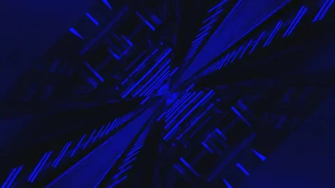 Dynamic tunnel video loop with vibrant blue hues for immersive screensaver .. Stock Footage 318933712