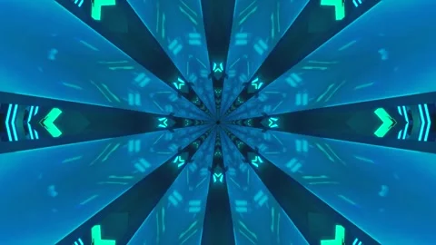 Dynamic tunnel video loop with vibrant blue lighting creating a mesmerizing.. Stock Footage 320388953