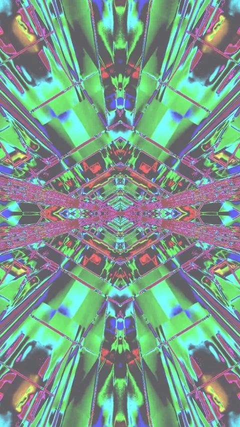 Dynamic tunnel video loop with vibrant colors and abstract patterns for a c.. Video stock 321263182