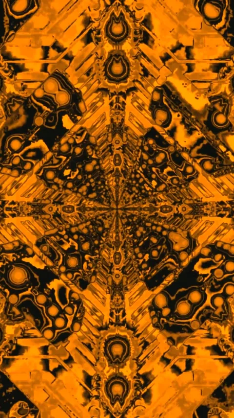 Dynamic tunnel video loop with vibrant orange patterns and seamless motion .. Stock Footage 321263782