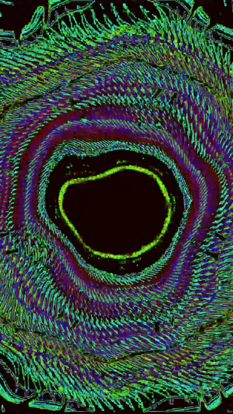 Dynamic tunnel video loop with vibrant colors and seamless animation Stock Footage 321564459