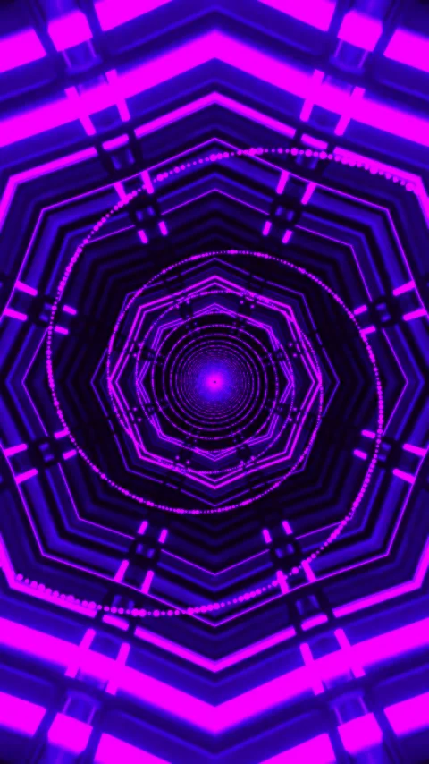 Dynamic tunnel video loop with vibrant purple colors creating a seamless pu.. Video stock 321573023