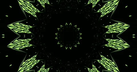 Dynamic tunnel video loop with vivid green patterns for immersive screensav.. Stock Footage 318609381