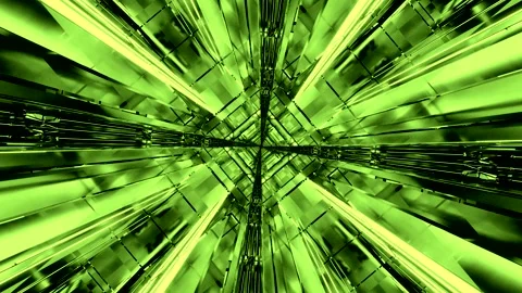 Dynamic tunnel video showcasing seamless green looping graphics for immersi.. Stock Footage 320056052