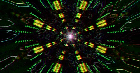 Dynamic tunnel video vj loop screensaver featuring vibrant colors and shape.. Stock Footage 317467566