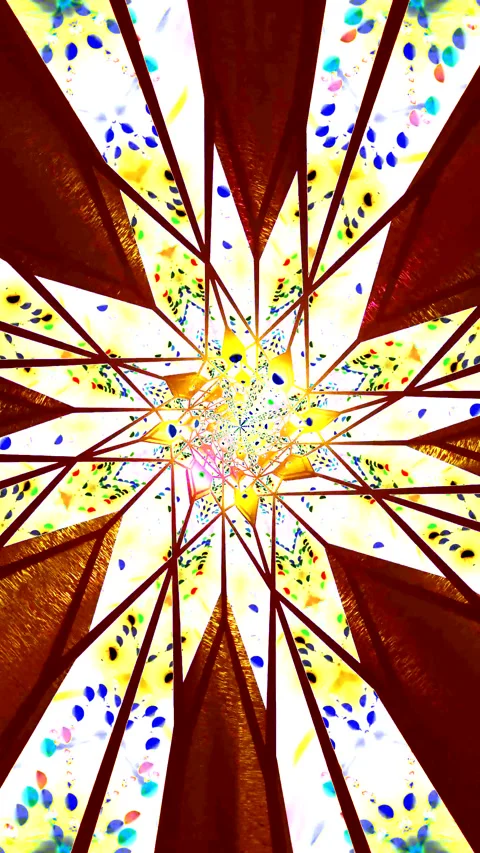 Dynamic tunnel video vj loop screensaver with bright colors and m Stock Footage 318178459