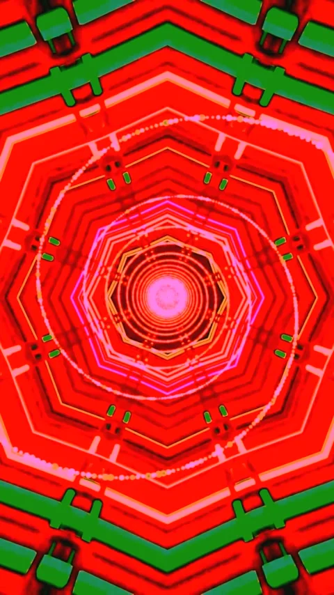 Dynamic tunnel video vj loop screensaver with vibrant colors and rhythmic p.. Stock Footage 321262817