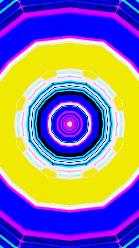 Dynamic tunnel video vj loop screensaver with seamless motion and vibrant c.. Stock Footage 321265497