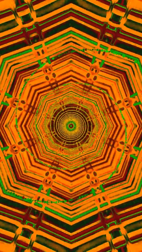 Dynamic tunnel video vj loop screensaver with colorful patterns and seamles.. Stock Footage 321571712