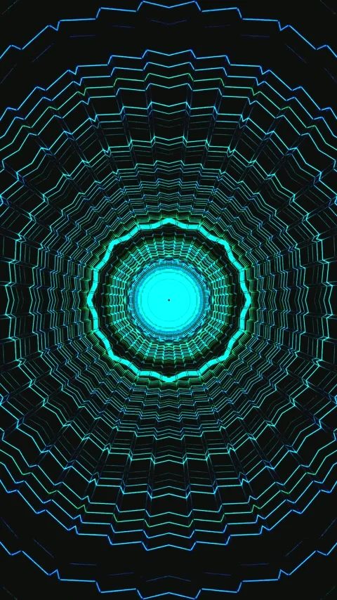 Dynamic tunnel visual loop creating an immersive experience in vibrant blue.. Stock Footage 321575677