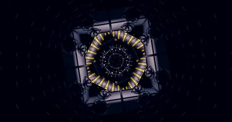 Dynamic tunnel visual loop generating captivating patterns and mo Stock Footage 317961974