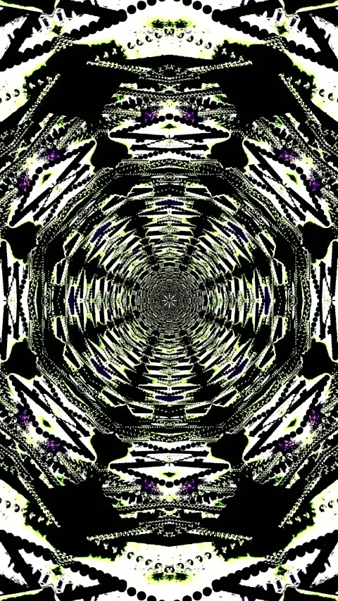 Dynamic tunnel visual loop screensaver with engaging patterns and color play Stock Footage 321267364