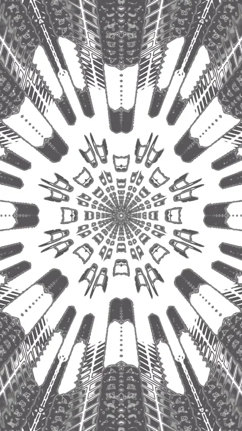 Dynamic tunnel visual loop screensaver with seamless transitions and intric.. Stock Footage 321268882