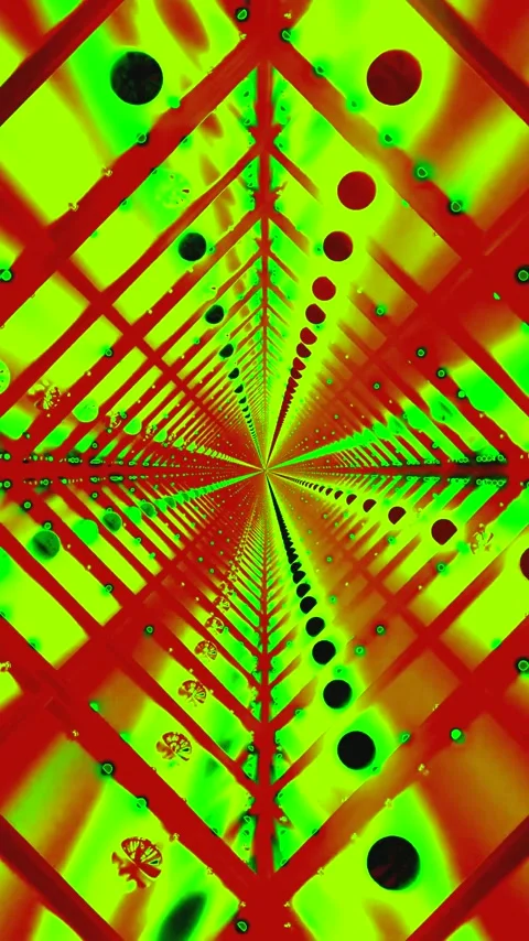 Dynamic tunnel visual loop with vibrant colors creating a surreal effect fo.. Stock Footage 321573677