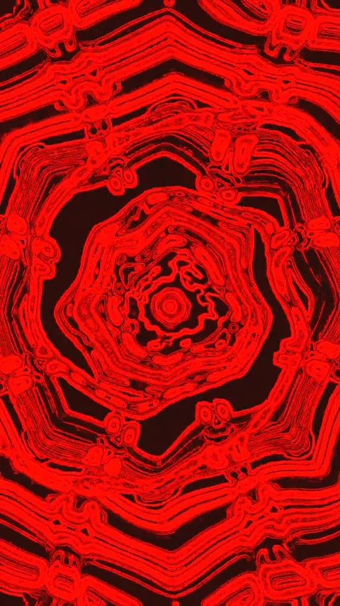 Dynamic tunnel visual swirl loop creating a vibrant red experience for scre.. Stock Footage 321571242