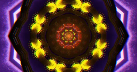 Dynamic tunnel vj loop screensaver with vibrant colors and radian Stock Footage 316401919