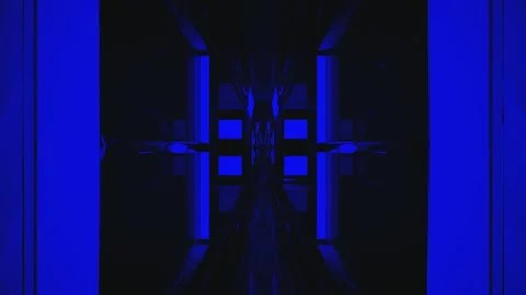 Dynamic tunnel vj loop screensaver with seamless transitions in deep blue a.. Stock Footage 319422655