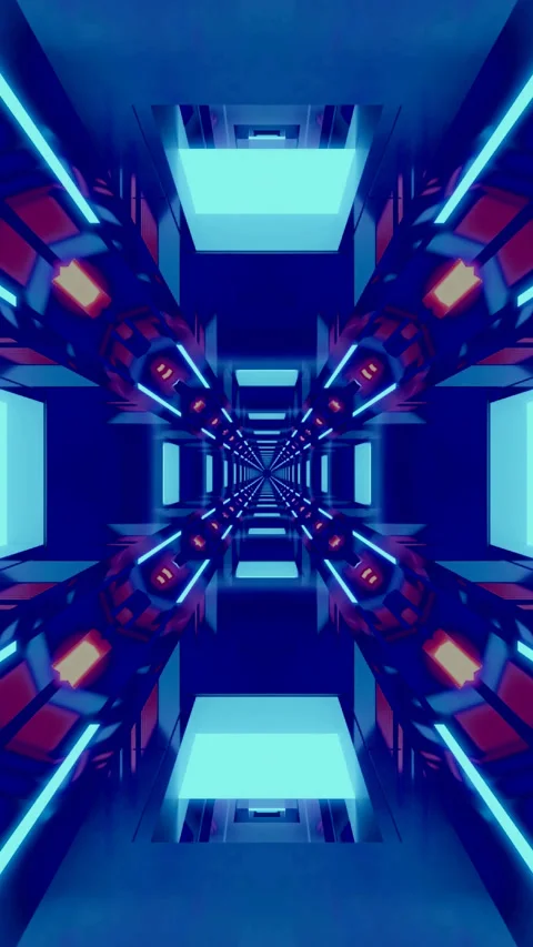 Dynamic tunnel vj loop screensaver creating a mesmerizing visual experience.. Stock Footage 320353438