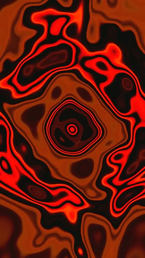 Dynamic tunnel vj loop screensaver with vibrant red and orange patterns Stock Footage 321571852