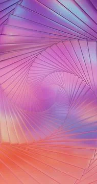 Dynamic Twists: An Abstract Digital Art Exploration of Interwoven Shapes and  Illustrazione stock