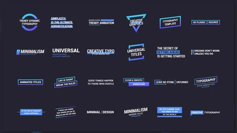 Dynamic Typo After Effects stock