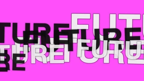Dynamic typography reveals the concept of future possibilities Stock Footage 325538639