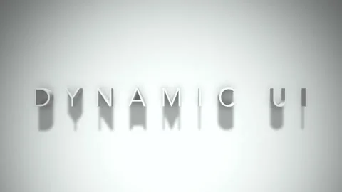 Dynamic ui 3D title animation with shadows on a white background Stock Footage 297801254