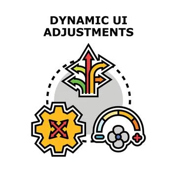 Dynamic ui adjustments for adaptable user interface development 库存插图