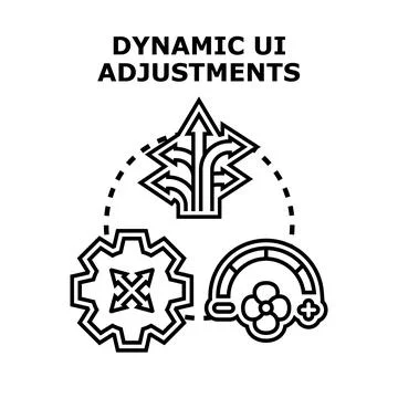 Dynamic ui adjustments for adaptable user interface development 库存插图