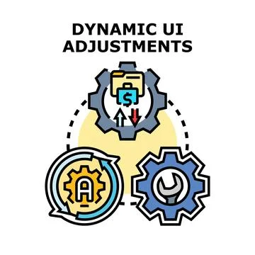Dynamic ui adjustments concept illustration optimizing digital interface 库存插图