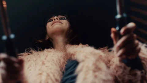 Dynamic Under-Table Shot of Player Controlling Foosball Rods 库存影片 319772802