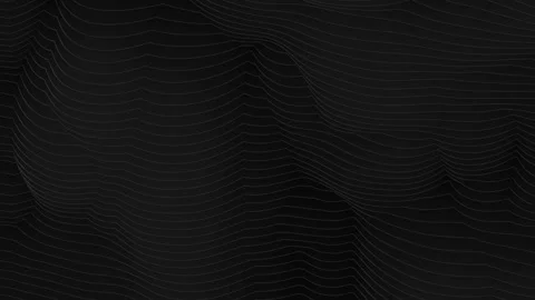 Dynamic Undulating Black Lines in Minimalist Abstract Animation Stock Footage 313911076