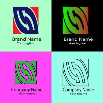 Dynamic Unity Symbol logo design Stock Illustration